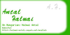 antal halmai business card